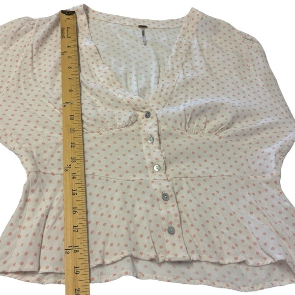 Free People Love Street Pink Ivory Top Women’s Size Medium - Picture 10 of 10